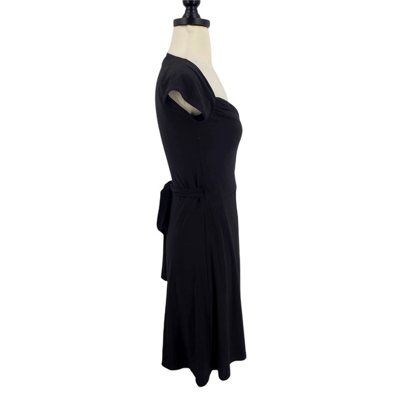 Norma Kamali Black Jersey Wrap Dress Size XS - Picture 8 of 10